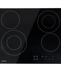 Devanti 6300W Four Burner Ceramic Cooktop - Black
