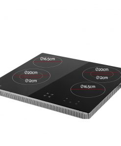 Devanti 6300W Four Burner Ceramic Cooktop - Black