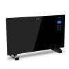 Devanti 2000W Portable Electric Panel Heater – Black Glass Devanti 2000W Portable Electric Panel Heater – Black Glass