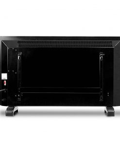 Devanti 2000W Portable Electric Panel Heater - Black Glass