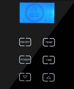 Devanti 2000W Portable Electric Panel Heater - Black Glass