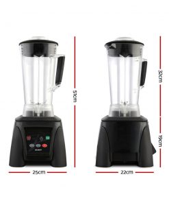 Devanti 3L Digital Commercial Blender LED Display Black