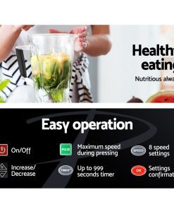 Devanti 3L Digital Commercial Blender LED Display Black