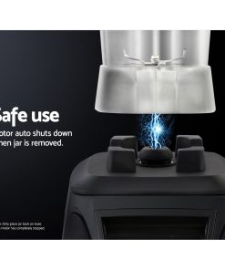 Devanti 3L Digital Commercial Blender LED Display Black