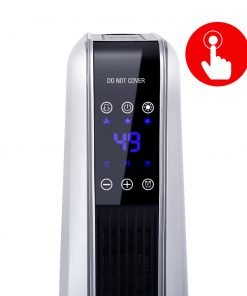 Devanti 2400W Electric Ceramic Tower Heater - Silver