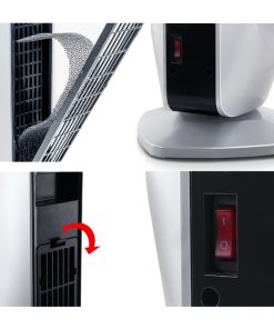 Devanti 2400W Electric Ceramic Tower Heater - Silver