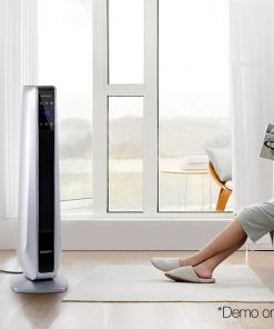 Devanti 2400W Electric Ceramic Tower Heater - Silver