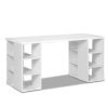 Artiss 3 Level Desk with Storage & Bookshelf – White