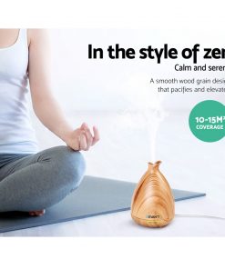DEVANTI Aroma Diffuser Air Humidifier Light Wood Grain 120ml