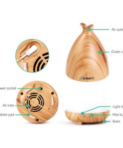 DEVANTI Aroma Diffuser Air Humidifier Light Wood Grain 120ml