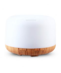 DEVANTI Aroma Diffuser Aromatherapy LED Night Light Air Humidifier Purifier Light Wood Grain 500ml