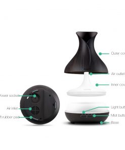 Devanti 400ml 4 in 1 Aroma Diffuser - Dark Wood