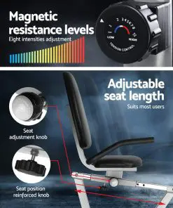 Everfit Magnetic Recumbent Exercise Bike Cycle Trainer Bicycle Home Gym Fitness