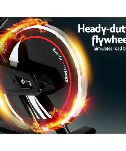 Everfit Spin Exercise Bike Fitness Commercial Home Workout Gym Equipment Black