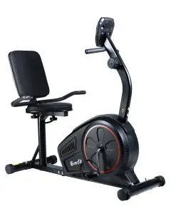 Everfit Magnetic Recumbent Exercise Bike Fitness Trainer Home Gym Equipment Black