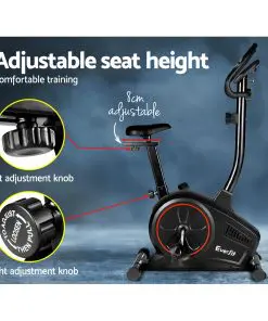 Everfit Exercise Bike Training Bicycle Fitness Equipment Home Gym Trainer Black