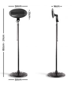 Devanti 2000w Electric Portable Patio Strip Heater