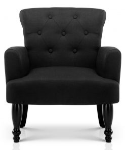 Artiss French Lorraine Chair Retro Wing - Black