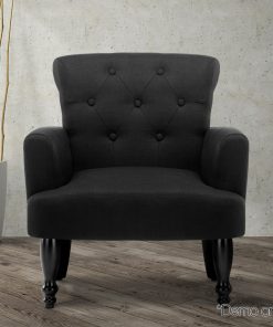 Artiss French Lorraine Chair Retro Wing - Black
