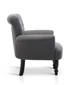 Artiss French Lorraine Chair Retro Wing - Grey