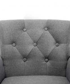 Artiss French Lorraine Chair Retro Wing - Grey