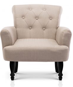 Artiss French Lorraine Chair Retro Wing - Taupe