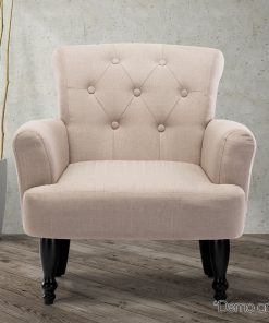 Artiss French Lorraine Chair Retro Wing - Taupe
