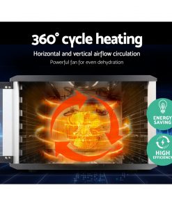 DEVANTI 6 Trays Commercial Food Dehydrator Fruit Dryer