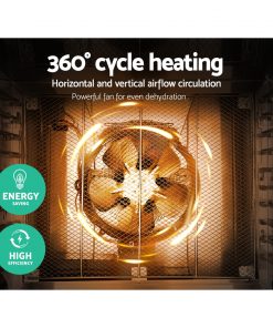 DEVANTI Food Dehydrator 304 Stainless Steel 10 Trays 1000W