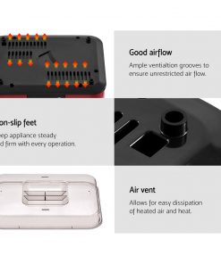 Devanti 7 Trays Food Dehydrators Fruit Dryer Beef Jerky Maker Stainless Steel Red