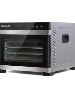 DEVANTi 6 Trays Commercial Food Dehydrator Stainless Steel Fruit Dryer