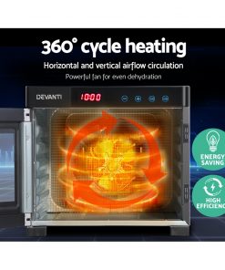 DEVANTi 6 Trays Commercial Food Dehydrator Stainless Steel Fruit Dryer