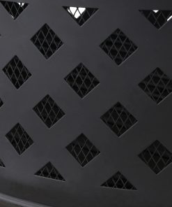 Grillz 30 Inch Portable Outdoor Fire Pit and BBQ - Black