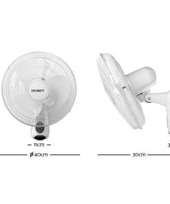 Devanti 40cm 16" Wall Mountable Fan - White