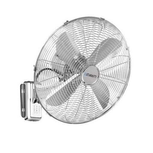 Devanti 40cm 16" Wall Mountable Fan - Silver