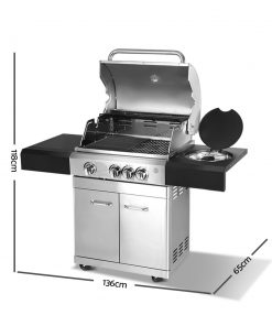 Stainless Steel 4 Burner Gas BBQ