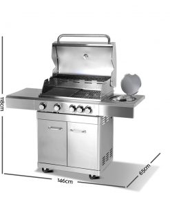 Stainless Steel 5 Burner Gas BBQ