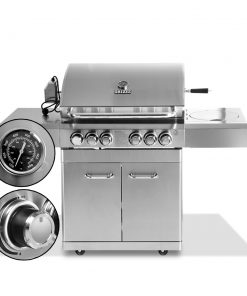 Stainless Steel 6 Burner Gas BBQ