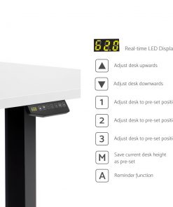 Artiss 160cm Motorised Electric Height Adjustable Standing Desk Table Dual Motor