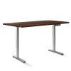 Electric Motorised Height Adjustable Standing Desk – Grey Frame with 160cm Walnut Top