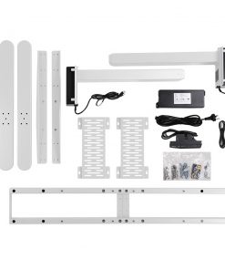 Artiss Height Adjustable Standing Desk Sit Stand Motorised Electric Roskos III White Black