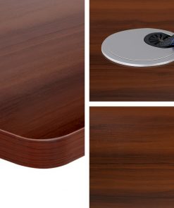 Electric Motorised Height Adjustable Standing Desk - White Frame with 160cm Walnut Top