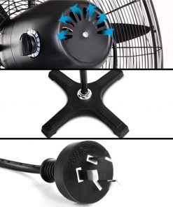 Devanti Adjustable Industrial Standing Fan - Black