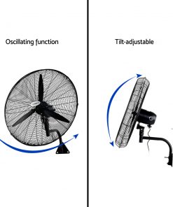 Devanti Industrial Wall Mounted Fan – Black