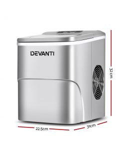 Devanti Portable Ice Cube Maker - Silver