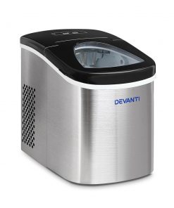 Devanti 2.4L Stainless Steel Portable Ice Cube Maker