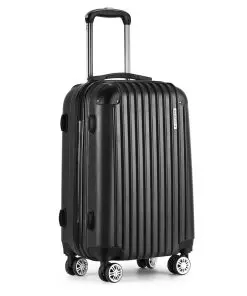 Wanderlite 24inch Lightweight Hard Suit Case Luggage Black