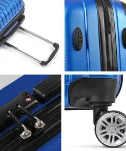 Wanderlite 28inch Lightweight Hard Suit Case Luggage Blue