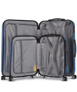 Wanderlite 2 Piece Lightweight Hard Suit Case Luggage Blue