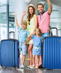 Wanderlite 2 Piece Lightweight Hard Suit Case Luggage Blue